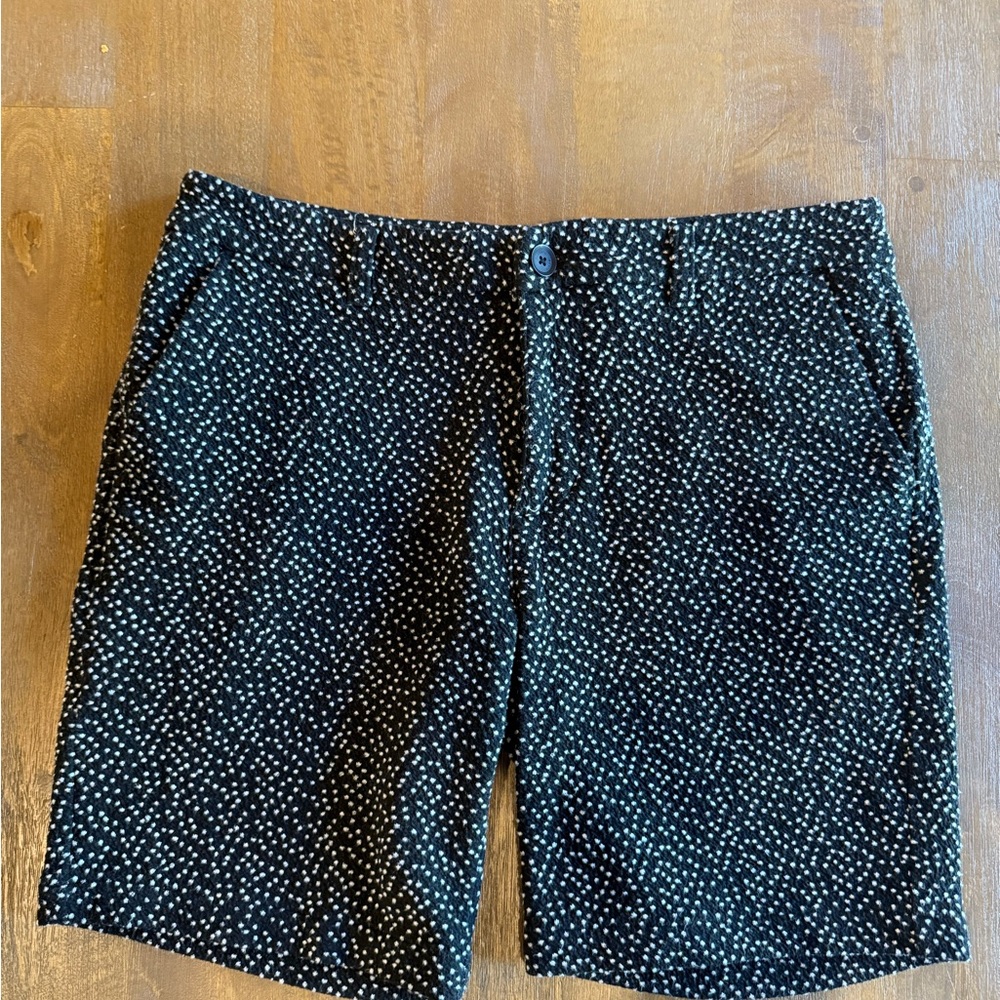 Stylish Black and White Patterned Men's Shorts